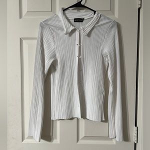 White plisse shirt
